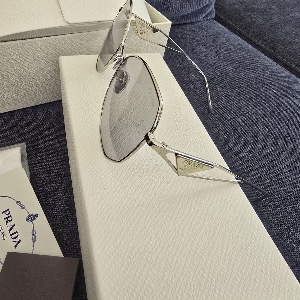 Prada Silver PR 57Y Women's Sunglasses - Picture 9 of 9